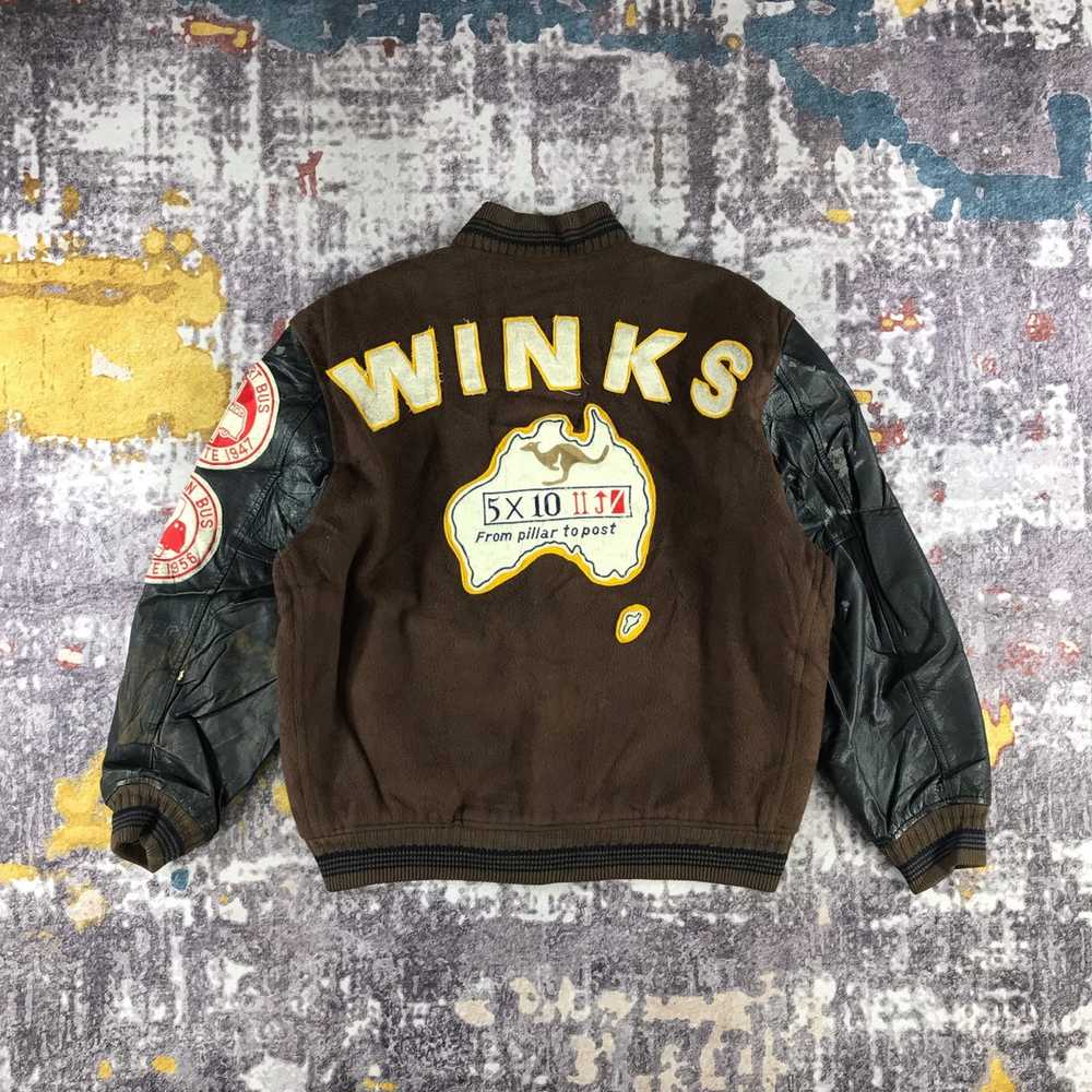 Varsity Jacket × Vintage Vintage Winks Wool Baseb… - image 2