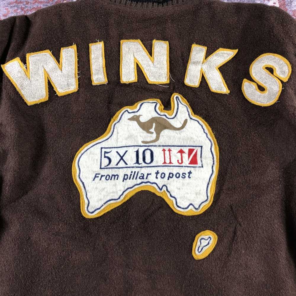 Varsity Jacket × Vintage Vintage Winks Wool Baseb… - image 4