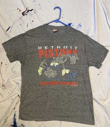Vintage 1989 Detroit Pistons World Champions T-shirt Blue -  Israel