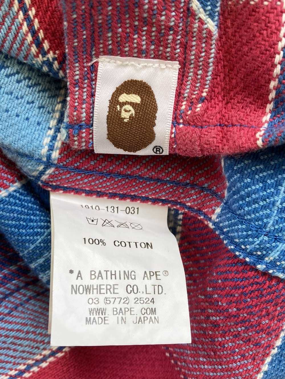 Bape Authentic Bathing Ape Hodie Flannel Button U… - image 10