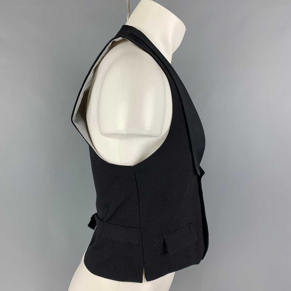 Band Of Outsiders Black Silk Shawl Collar Vest - image 2