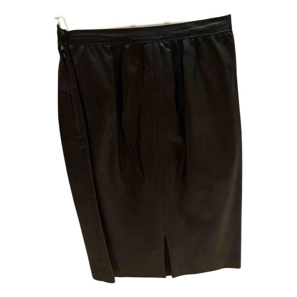 Gucci Leather mid-length skirt - image 2