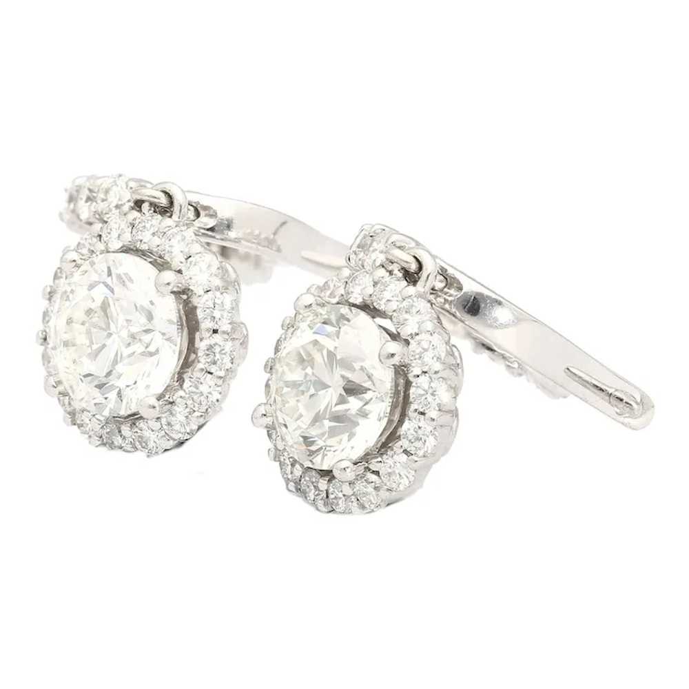 3.7 Carat Natural Diamond Dangle-Drop Earrings & … - image 6