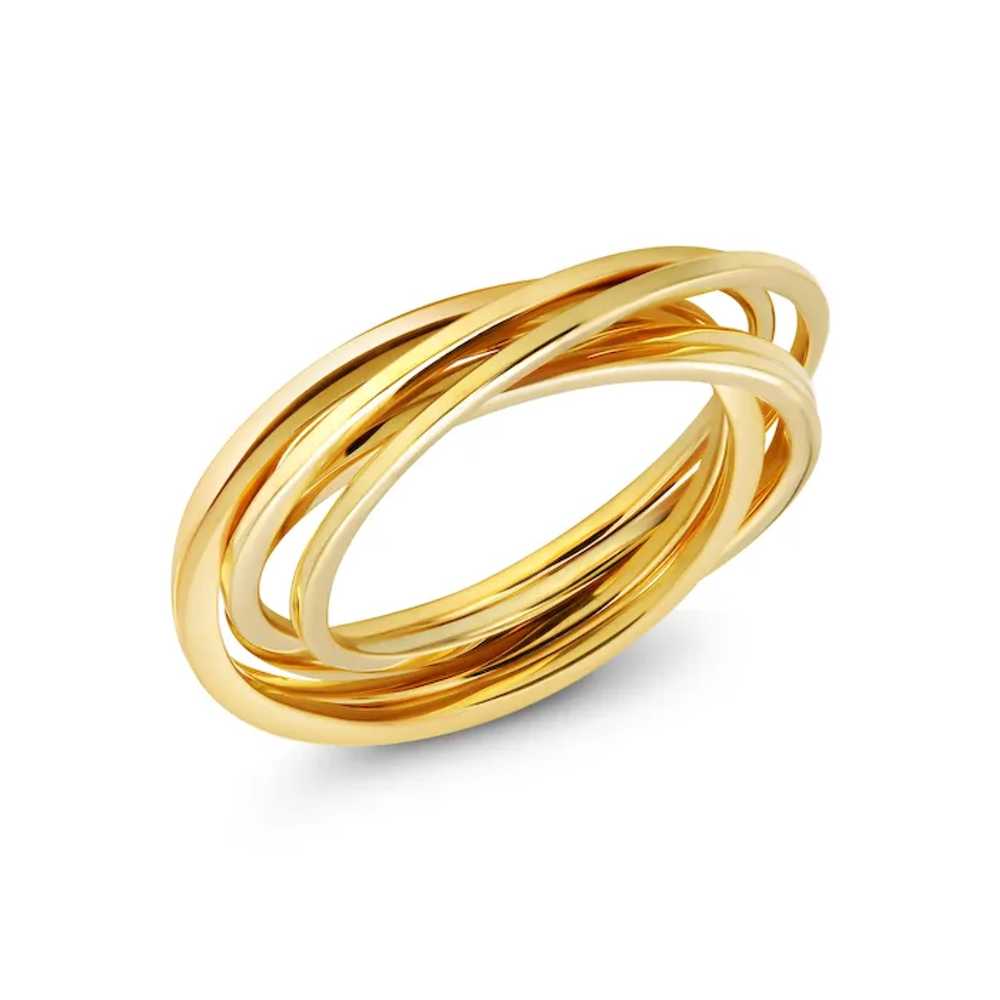 Eighteen Karat Yellow Gold 750 Purity Six Solid R… - image 3