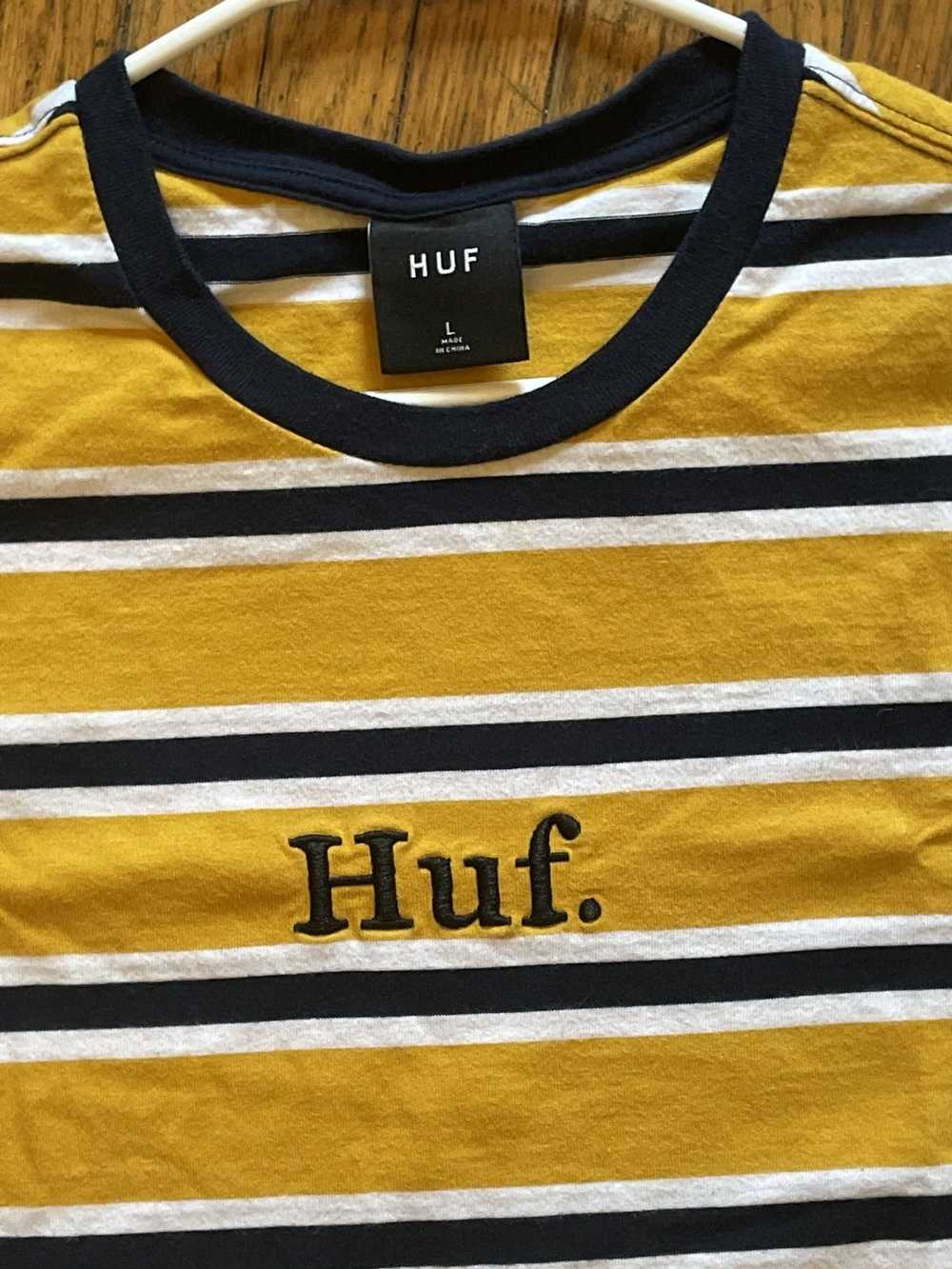 Huf Huf Yellow/Navy Striped Tee - image 2