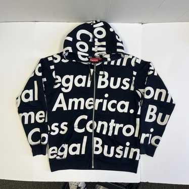 Supreme illegal business hooded store sweatshirt