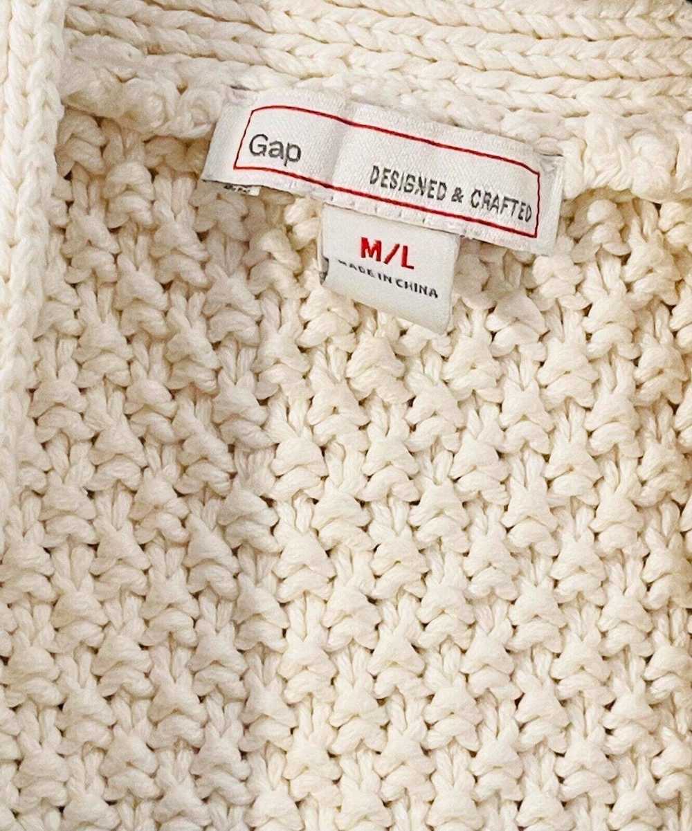 Gap Gap Cable Knit Vest Womens White Sweater 100%… - image 2