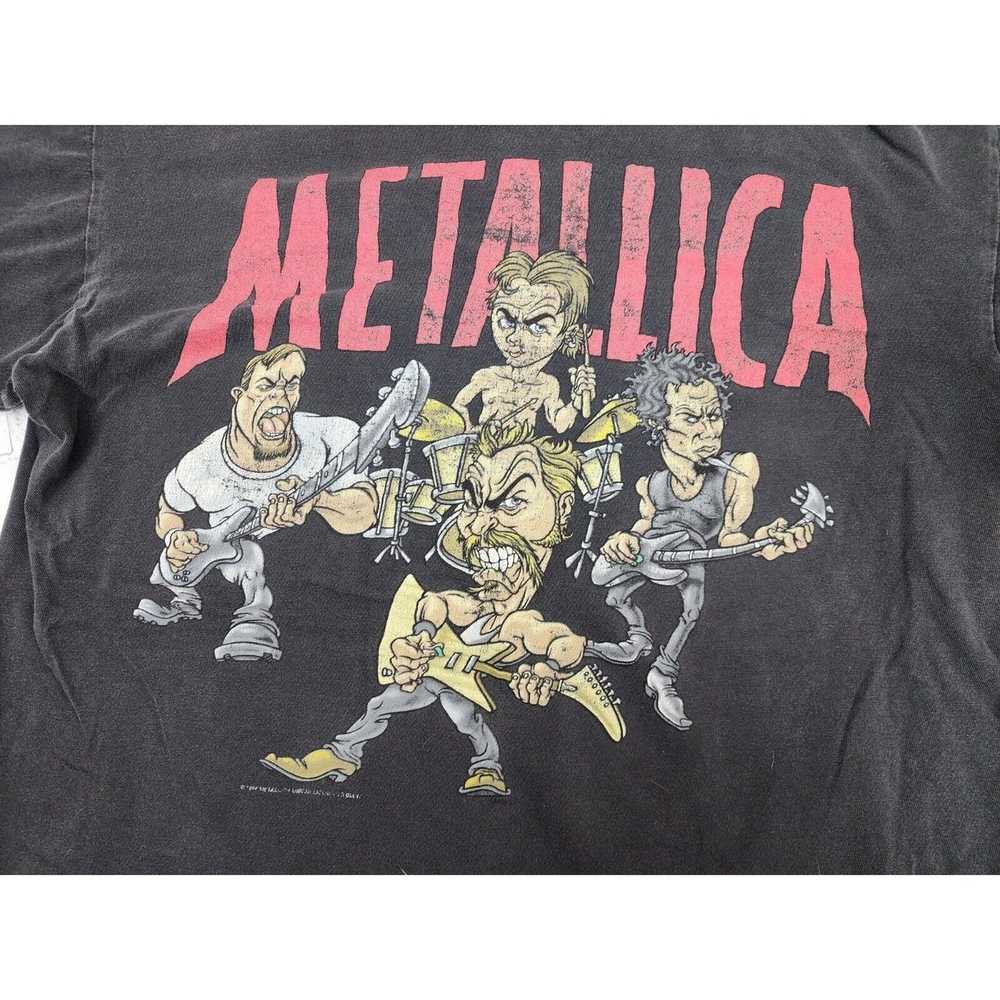 Vintage AUTHENTIC Vintage 90s Metallica Cartoon T… - image 2