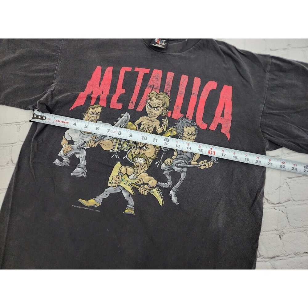 Vintage AUTHENTIC Vintage 90s Metallica Cartoon T… - image 5