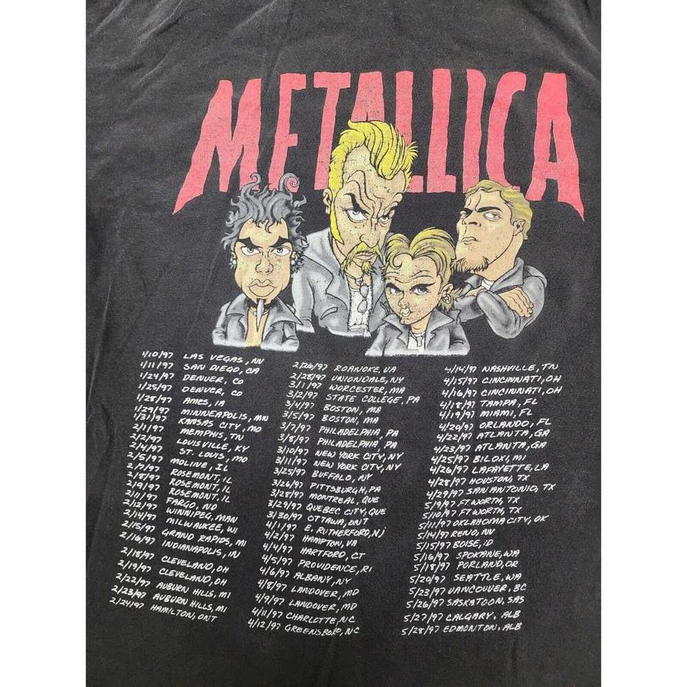 Vintage AUTHENTIC Vintage 90s Metallica Cartoon T… - image 8