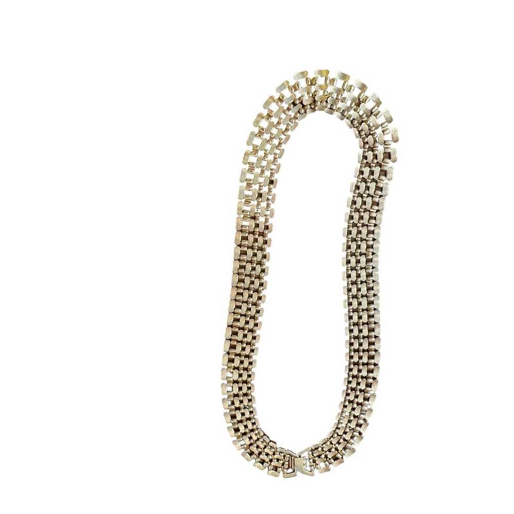 Vintage Vintage Gold-Tone Panther Chain Collar Ne… - image 2