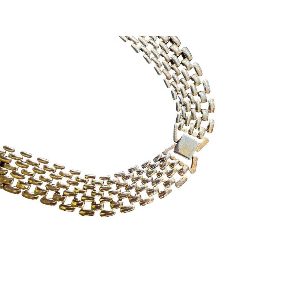 Vintage Vintage Gold-Tone Panther Chain Collar Ne… - image 5