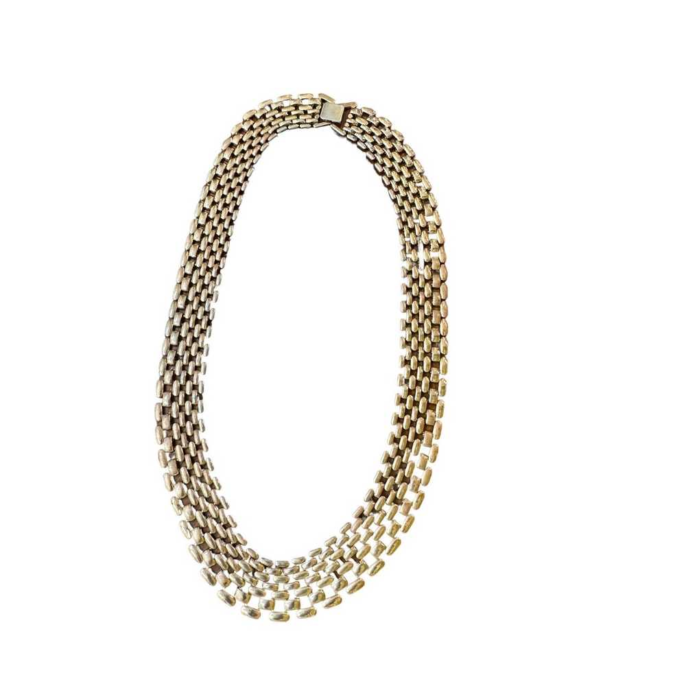 Vintage Vintage Gold-Tone Panther Chain Collar Ne… - image 6