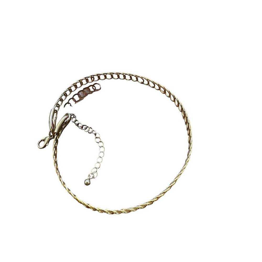 Vintage Gold Toned Designs Choker Necklace - image 5