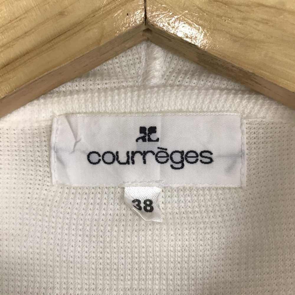 Courreges Vtg Courreges White Colour Buttons Swea… - image 5