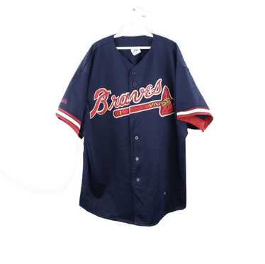 Rare Atlanta Braves stitched vintage MLB Baseball Majestic Jersey Top