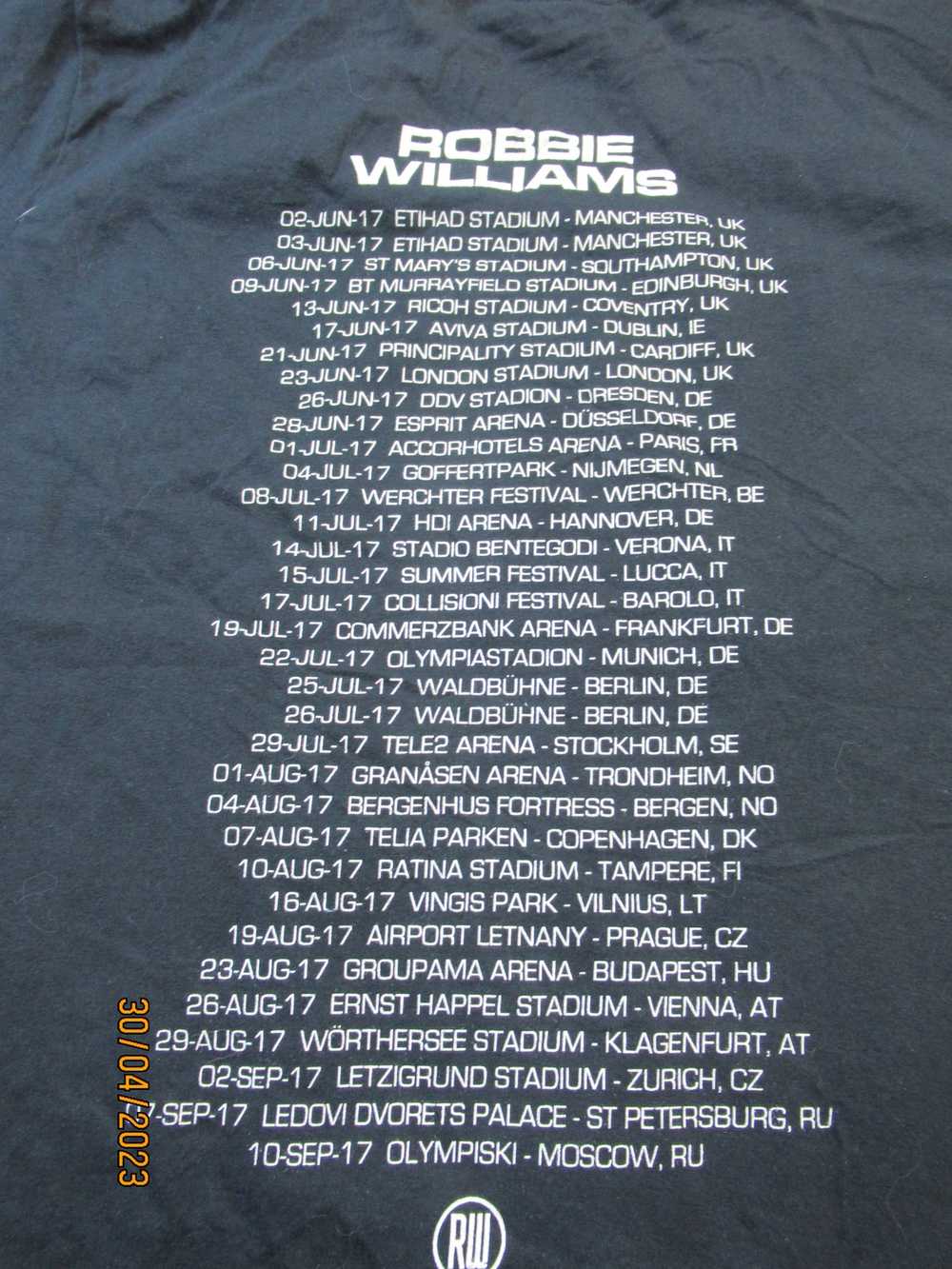 Band Tees Robbie Williams 2017 Tour t-shirt - image 4