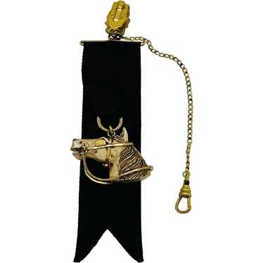 Meerschaum Horse Head Fob Watch Chain - image 1