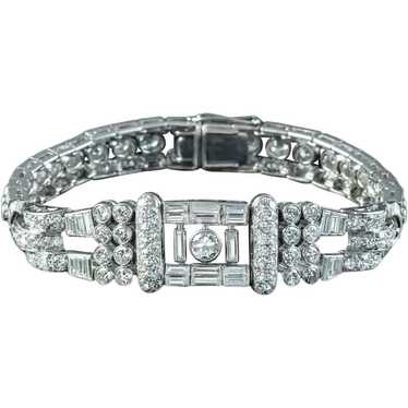 Art Deco Diamond Bracelet Platinum 15ct Diamond - image 1