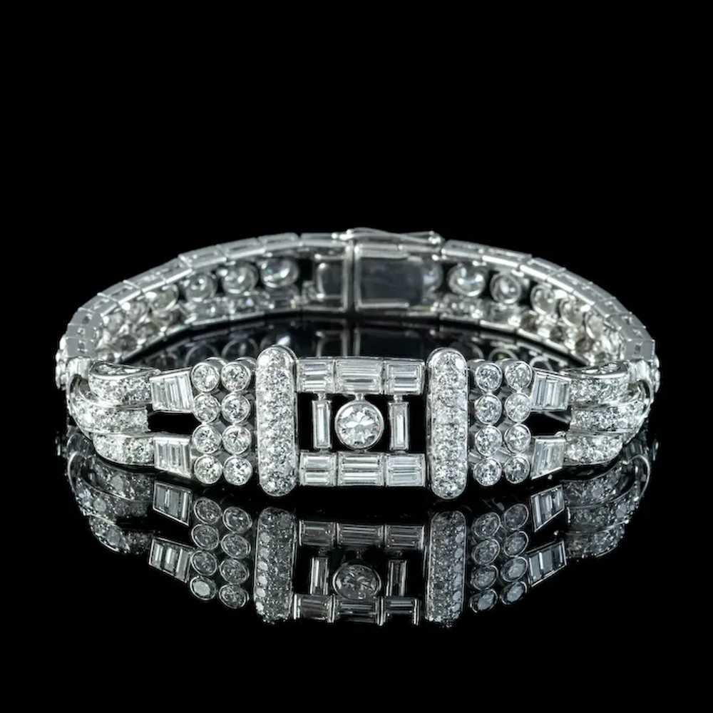 Art Deco Diamond Bracelet Platinum 15ct Diamond - image 2