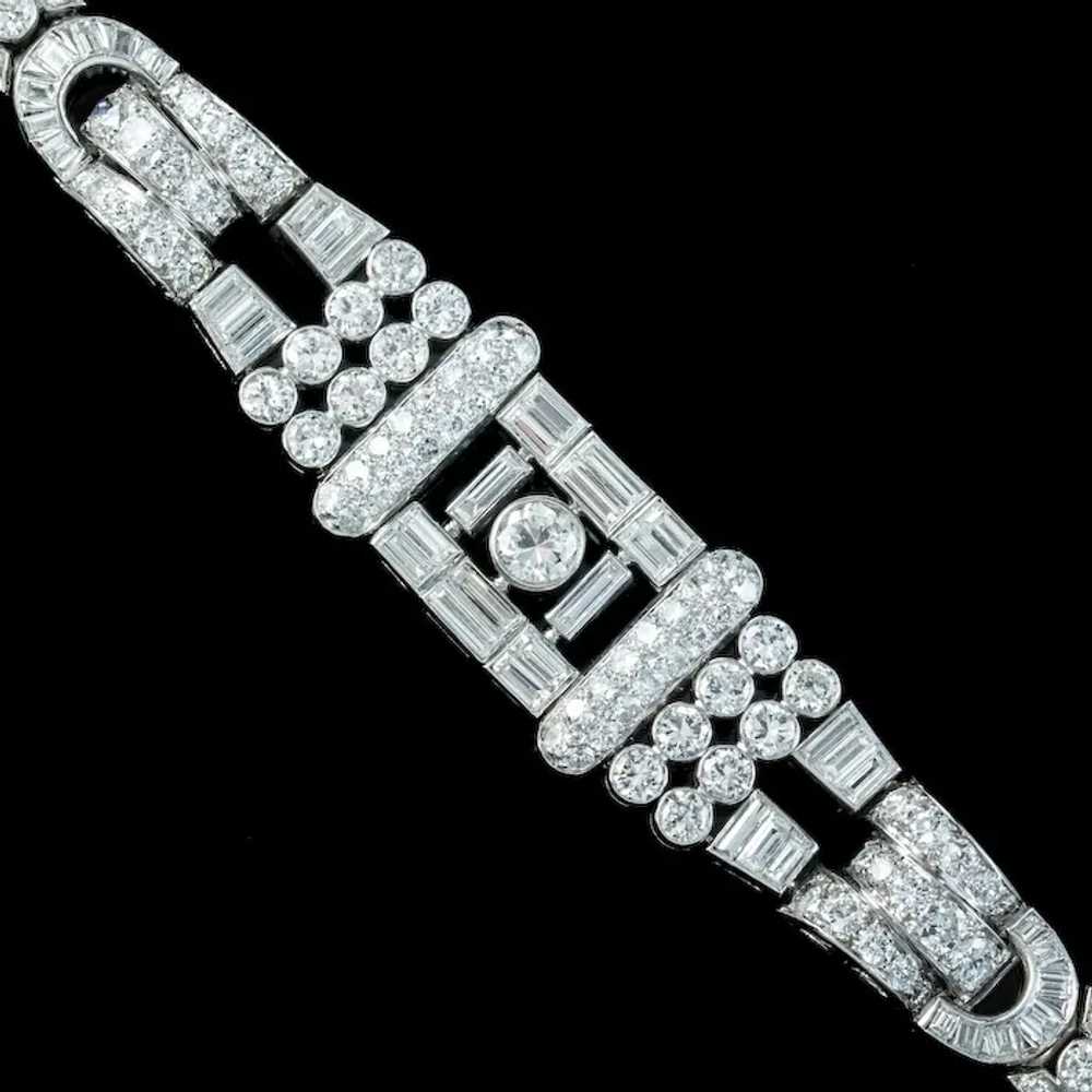 Art Deco Diamond Bracelet Platinum 15ct Diamond - image 6