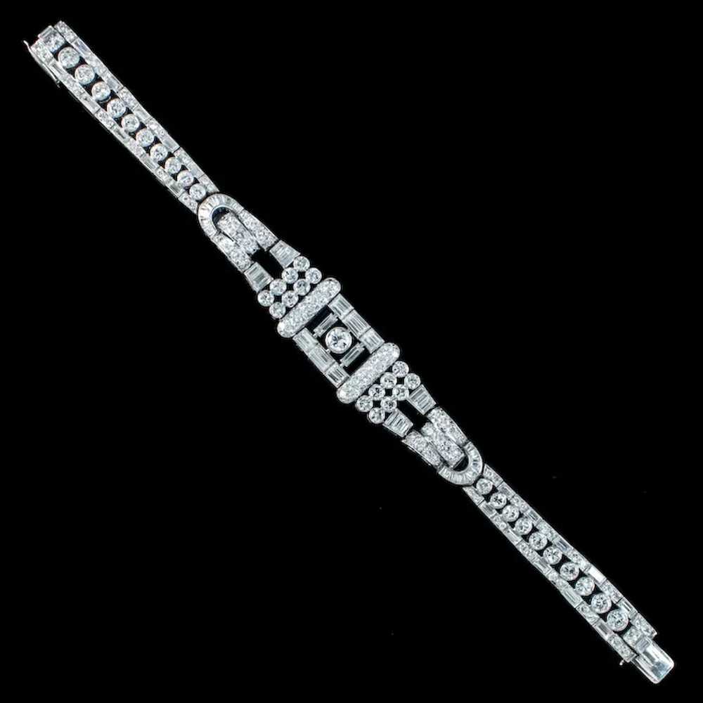 Art Deco Diamond Bracelet Platinum 15ct Diamond - image 7