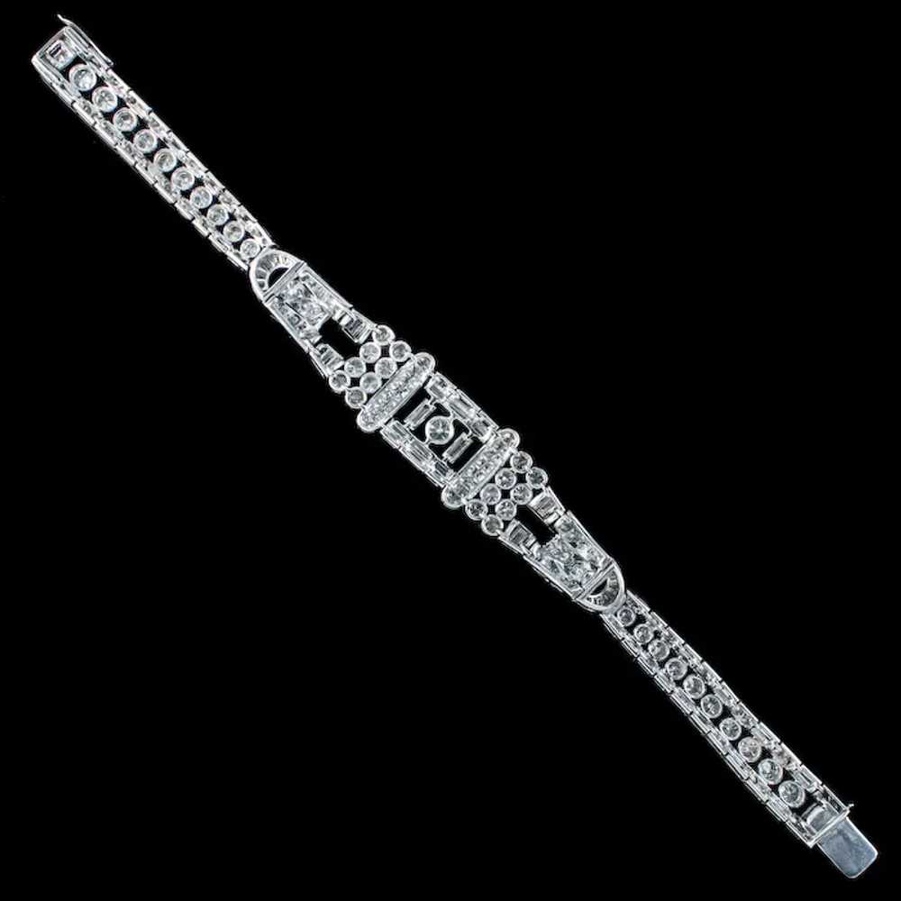 Art Deco Diamond Bracelet Platinum 15ct Diamond - image 8