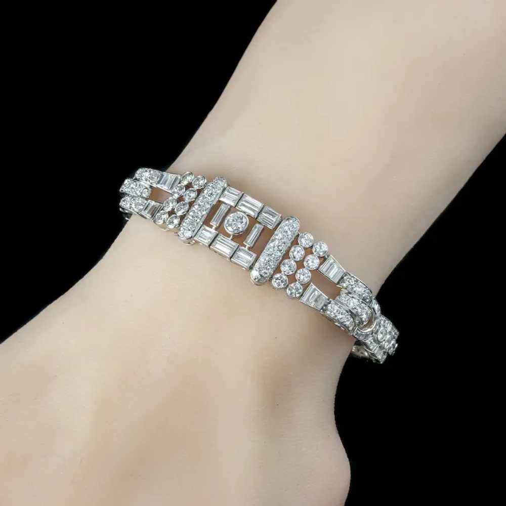 Art Deco Diamond Bracelet Platinum 15ct Diamond - image 9