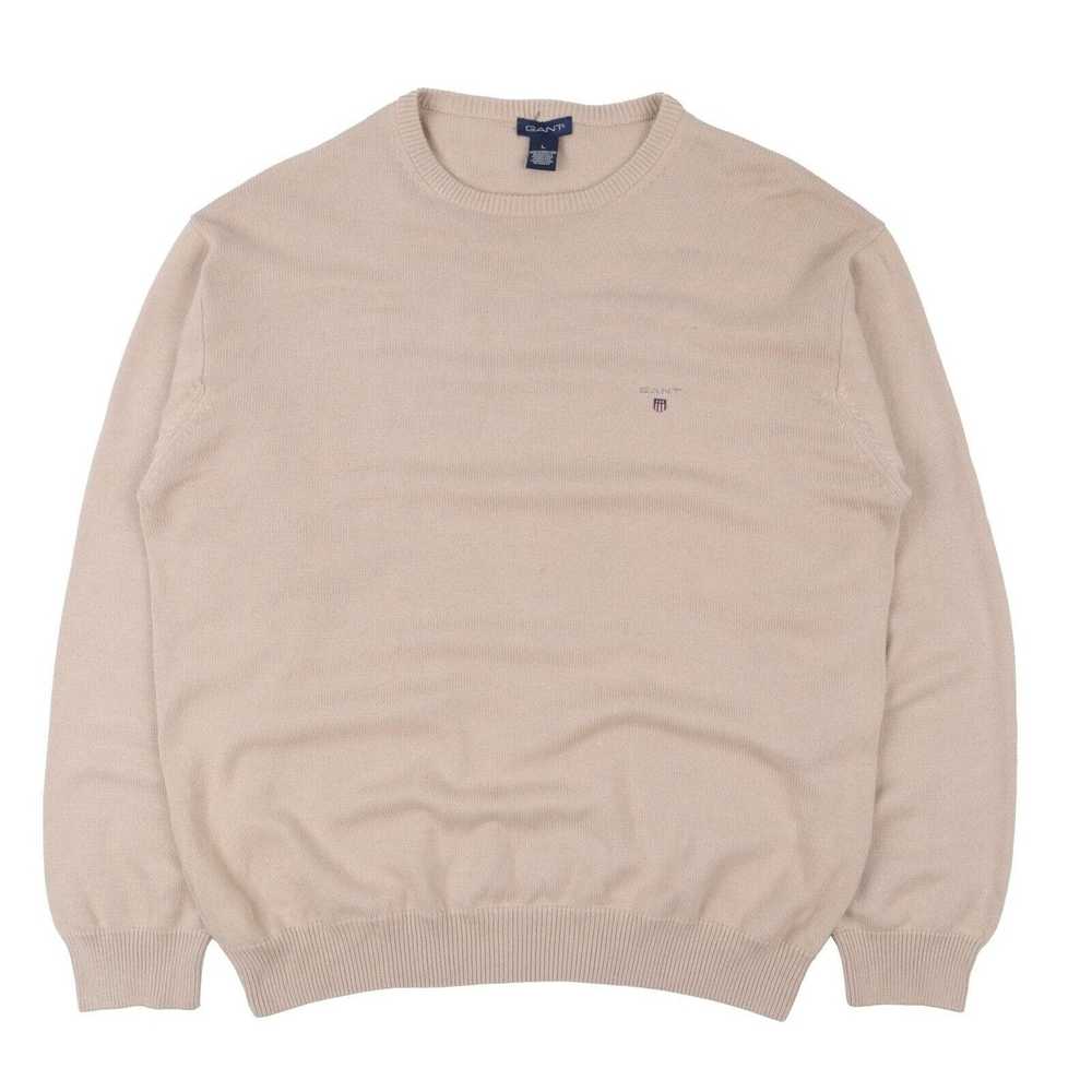 Gant GANT Beige Cotton Crew Neck Jumper - image 1