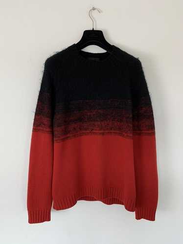 Prada FW2017 mohair wool knit red black - image 1