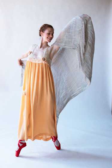 1920s Peach Silk Nightgown - image 1