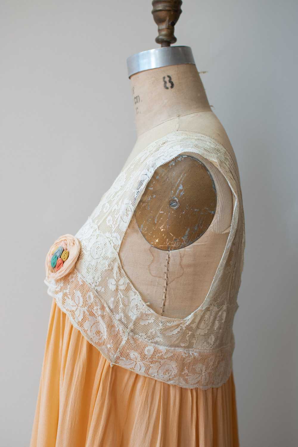 1920s Peach Silk Nightgown - image 7