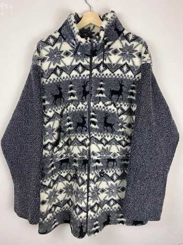 Vintage Vintage Winter Deer Graphic Fleece