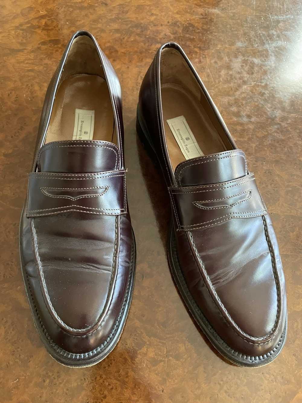 Ermenegildo Zegna Cordovan Leather Penny Loafers - Gem