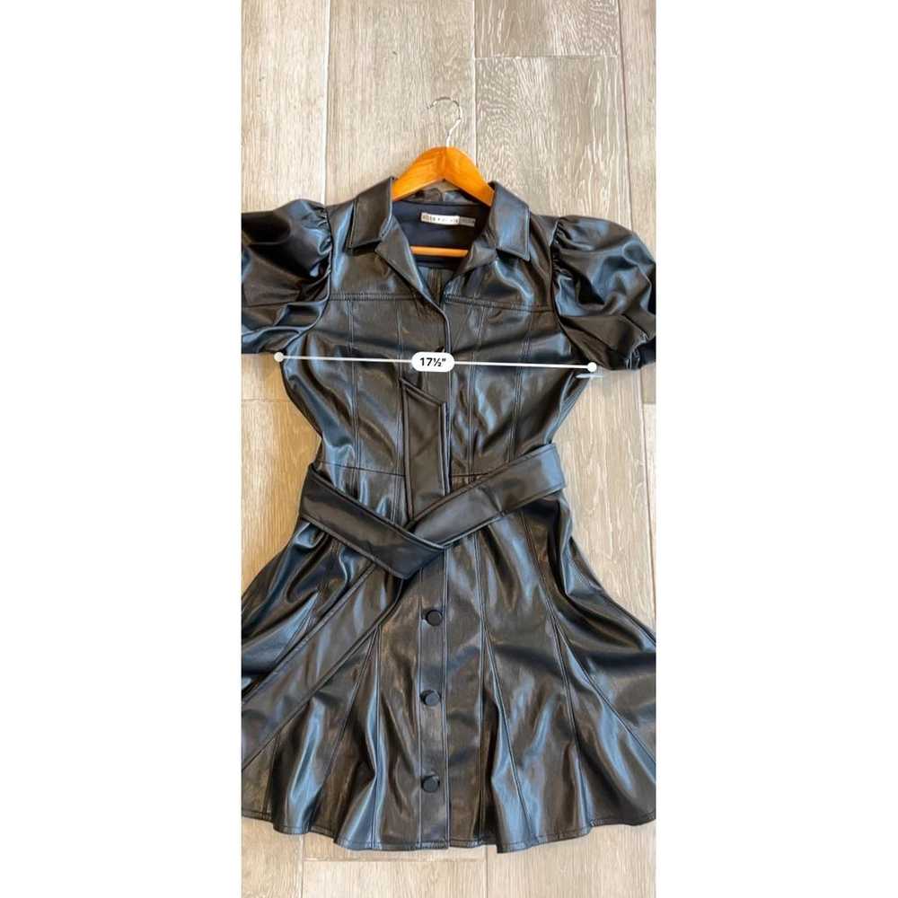 Alice & Olivia Vegan leather mini dress - image 10