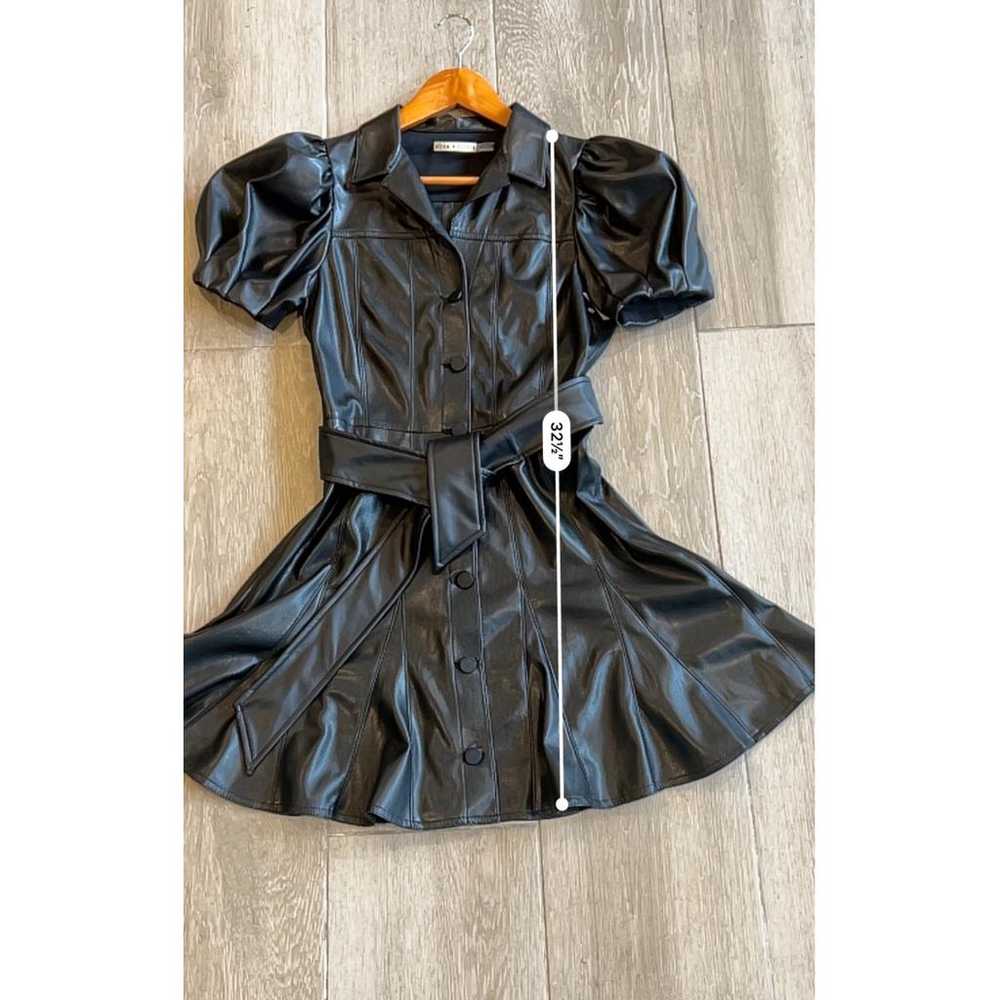 Alice & Olivia Vegan leather mini dress - image 11