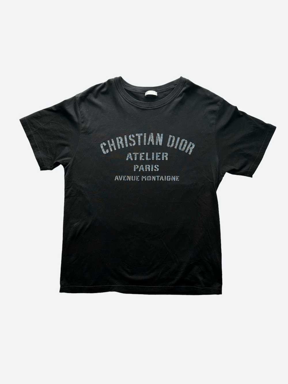 Dior Christian Dior Atelier Black Faded Logo Tee - image 1