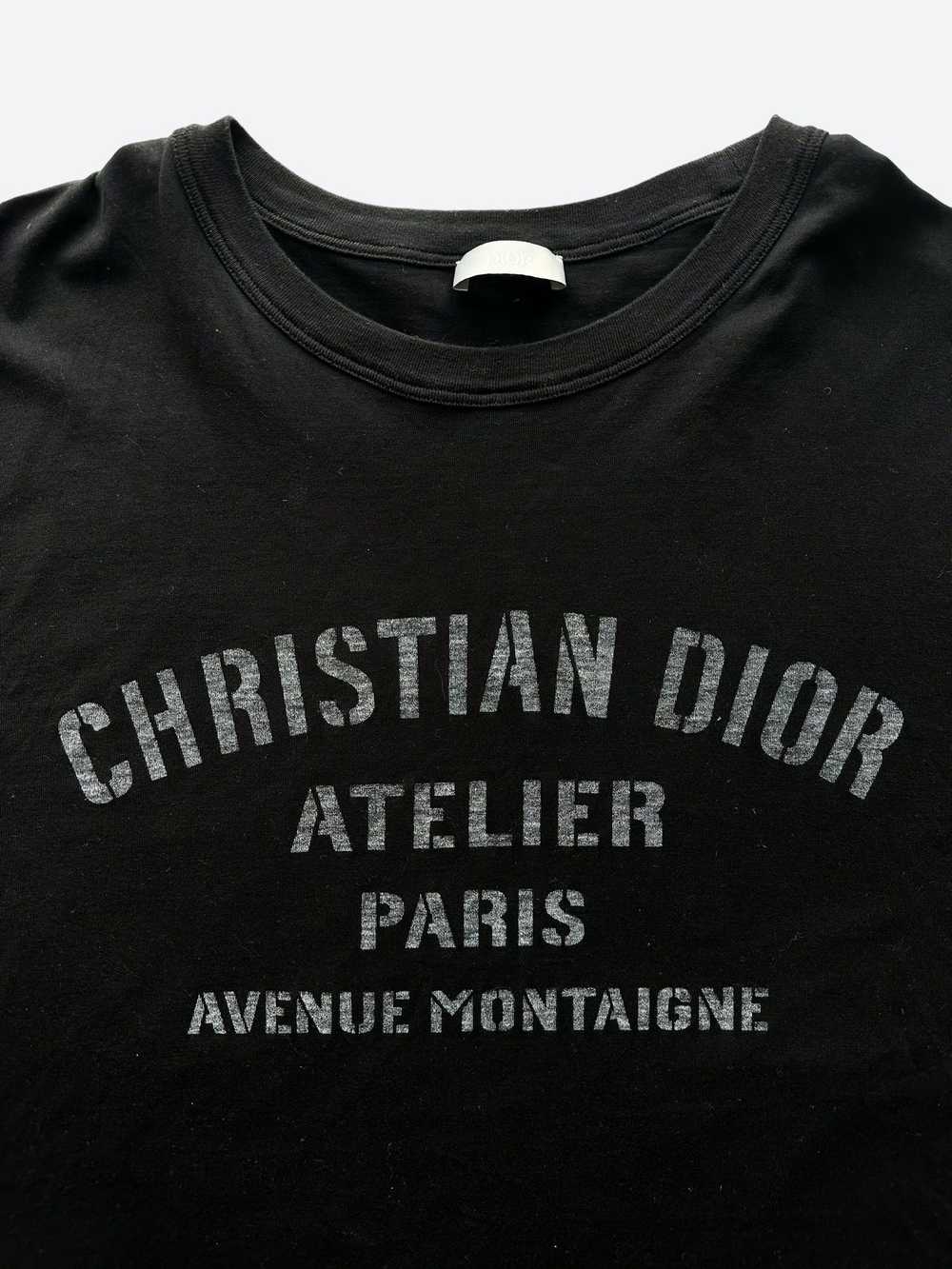 Dior Christian Dior Atelier Black Faded Logo Tee - image 3