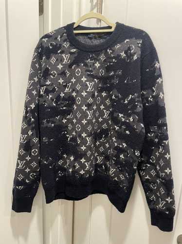 Louis Vuitton Authentic Mens Sweater Turtleneck Wool Gray Size XL