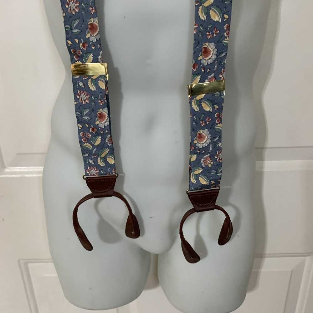 Faconnable Floral Silk Braces Made in England - image 3