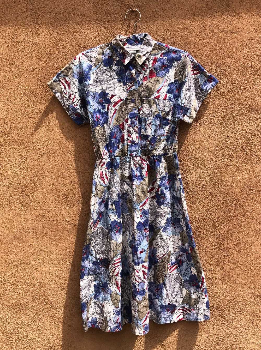 Andrea Sport Short Sleeve Floral Dress - image 1