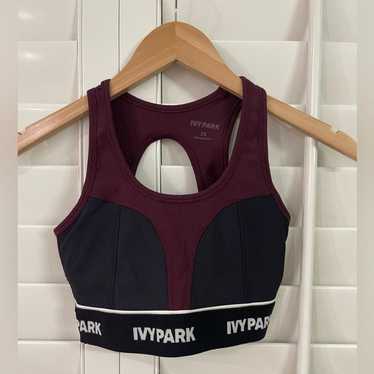 Ivy Park Sports Bra Women's Black Spellout Logo Mesh Beyonce Crop Top Size  XS