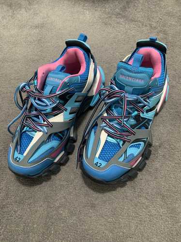 BALENCIAGA Track Trainer Blue Pink 542436 Size 6W/4.5M Runner Trainer