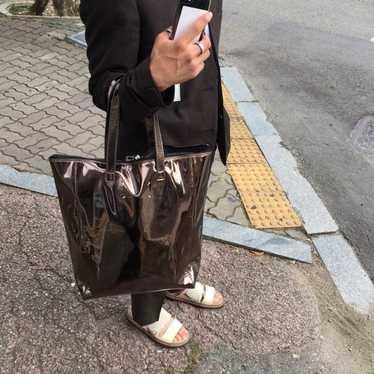 ★MM6 MAISON MARGIELA★CLASSIC JAPANESE LTHR TOTE★Ivory MM6 Maison Margiela Japanese leather-trimmed tote bag MM6