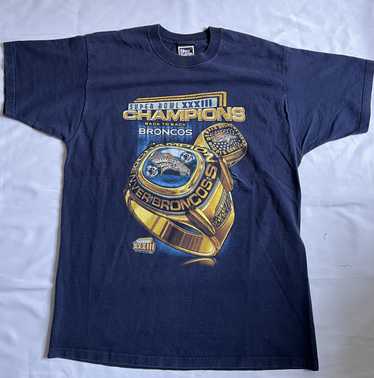 1997 Denver Broncos Super Bowl XXXII Champions Ring NFL T Shirt Size XL –  Rare VNTG