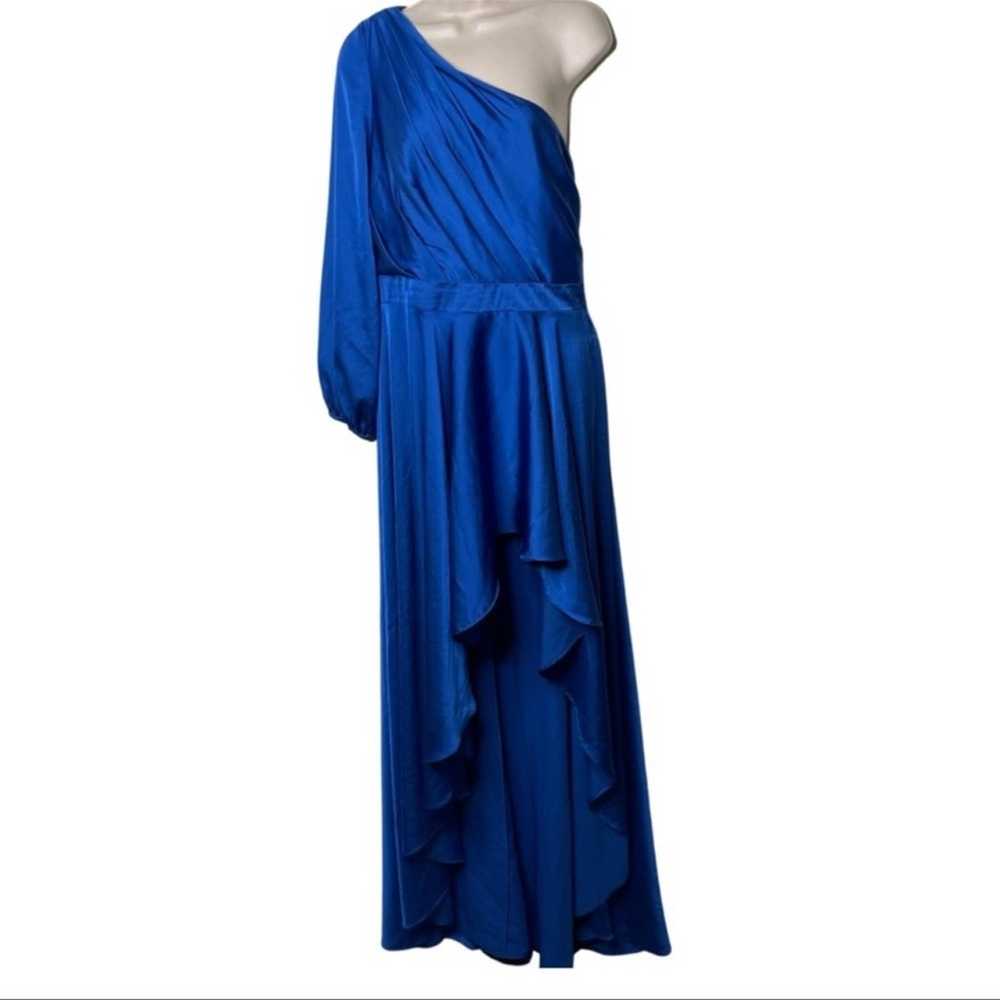 Other Mac Duggal Cobalt Blue One Shoulder High Lo… - image 2