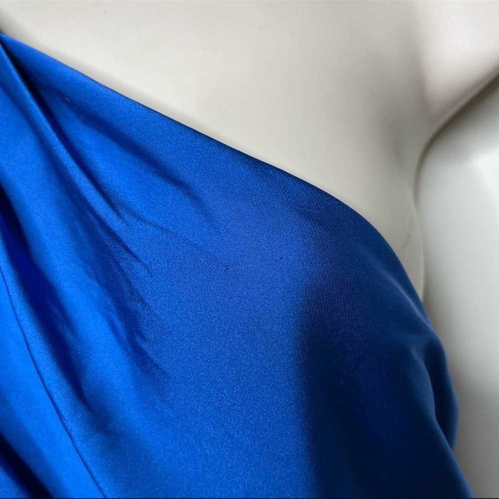 Other Mac Duggal Cobalt Blue One Shoulder High Lo… - image 9