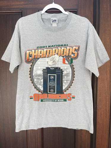 Vintage 80s Miami Hurricanes 1987 National Champs T-shirt Size