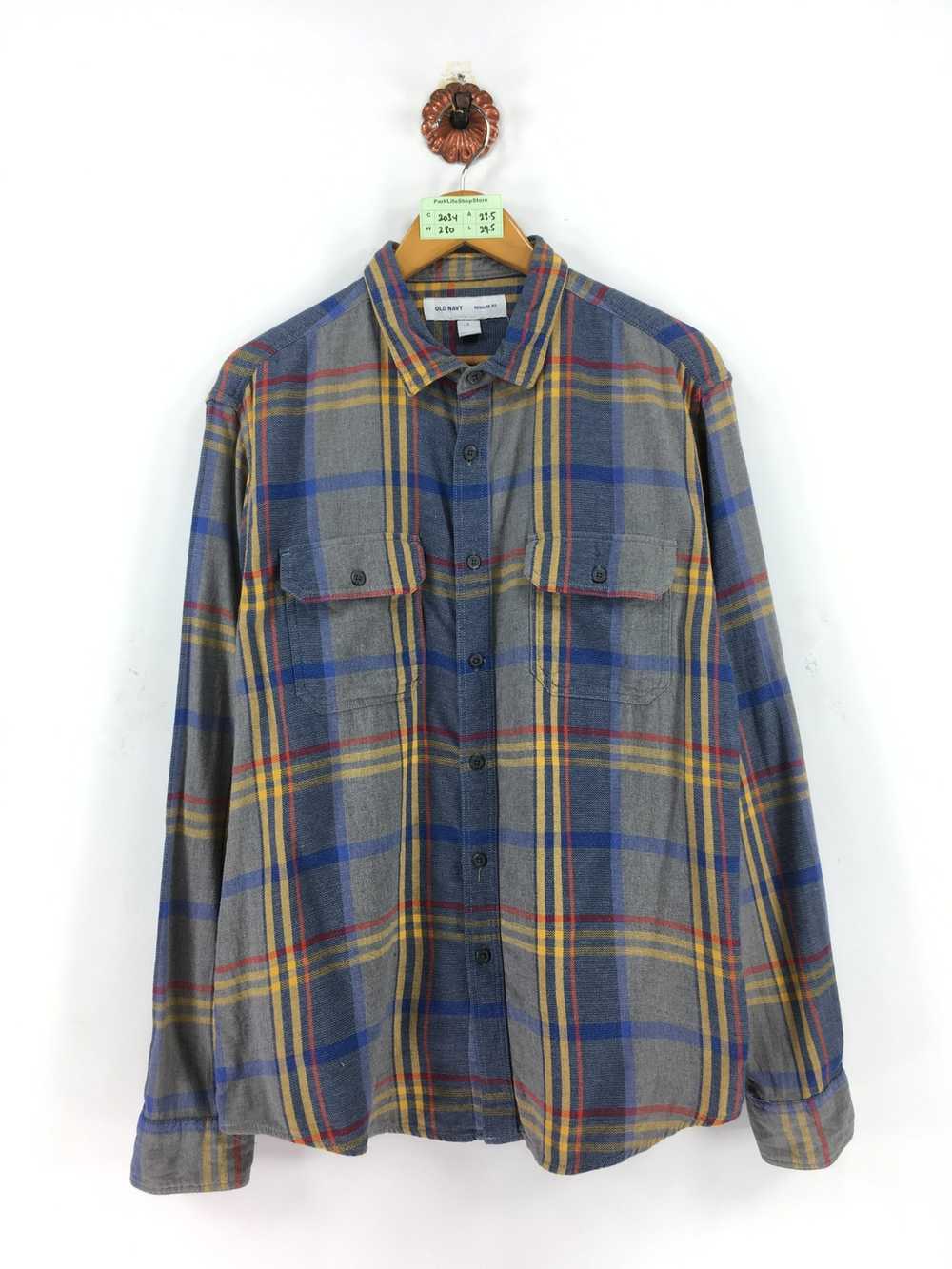 Flannel × Old Navy Vintage OLD NAVY Plaid Checker… - image 1