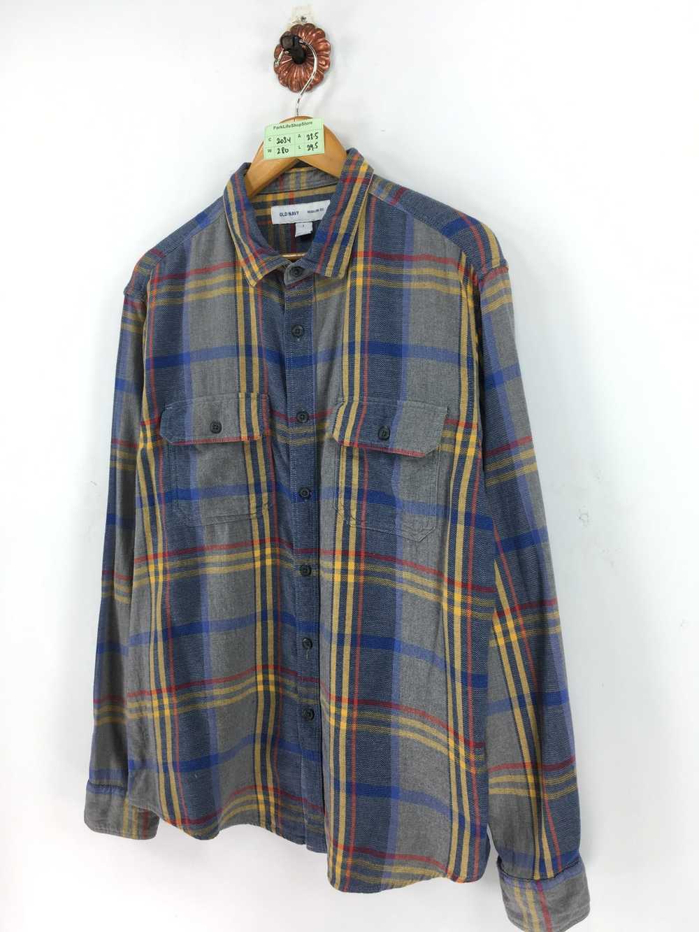 Flannel × Old Navy Vintage OLD NAVY Plaid Checker… - image 3